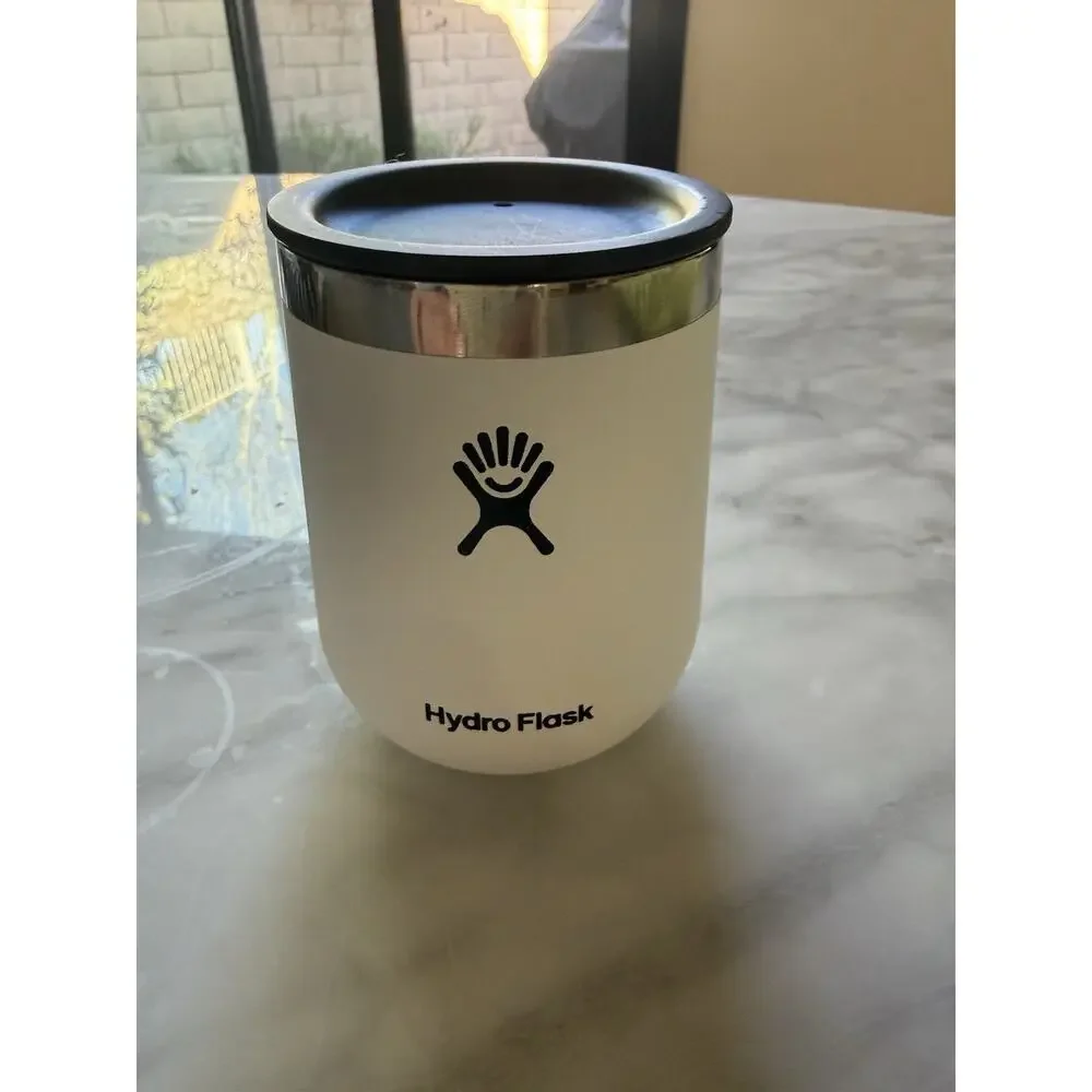Hydro Flask 10 Oz Stemless Wine Glass - Unbreakable White Tumbler
